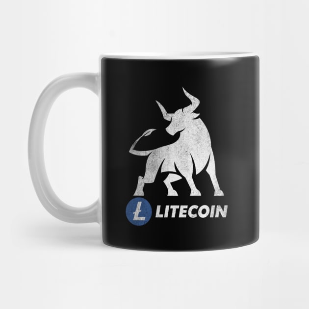 Bull Market Litecoin Lite Coin LTC To The Moon Crypto Token Cryptocurrency Wallet Birthday Gift For Men Women Kids by Thingking About